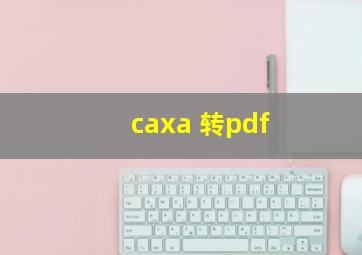 caxa 转pdf